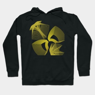 Gold abstract Luxury geometric lineart Hoodie